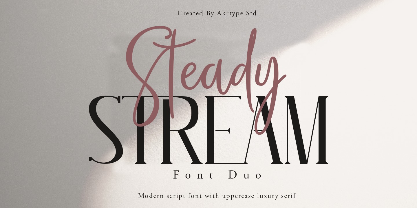 Przykład czcionki Steady Stream script